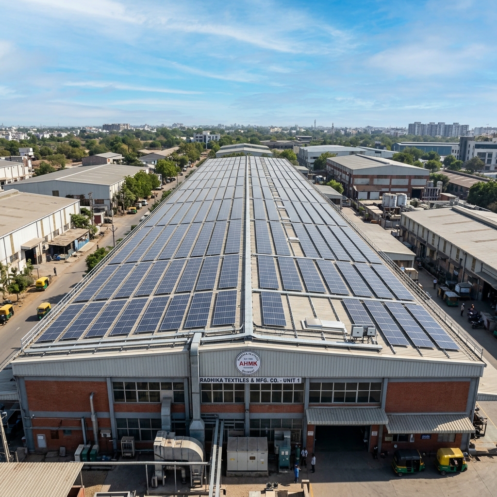 Commercial solar installation